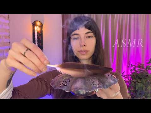 ASMR Reiki ~ Return to Your Centre | Copal, Crystals, Rattle & Drum | Powerful Energy Clearing ✨