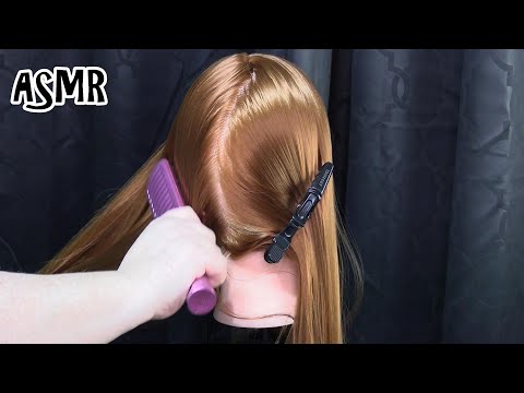 ASMR Relaxing Hair Brushing and Hair Play (Soft Spoken) (Hair Parting, Hair Sectioning) Very Tingly