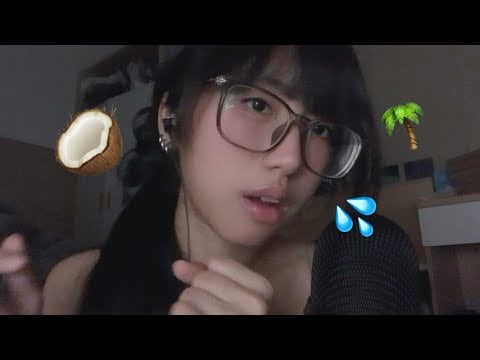 【00猪 ASMR】令人刺痛的快速椰子雨🥥 | Stinging fast coconut rain 🥥