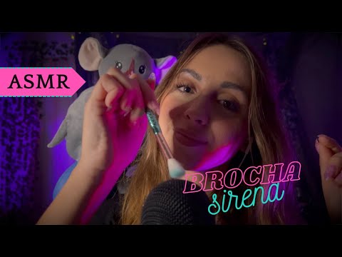 ASMR | 1 objeto | diferentes sonidos | Cual te relajará más❓Solo con Brocha Sirena ! sleep in 10 min