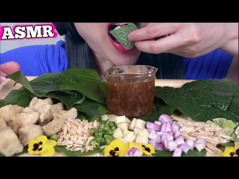 ASMR HEALTHY SNACK *MIANG KHAM THAI FOOD (EATING SOUNDS) LIGHT WHISPERS | SAS-ASMR