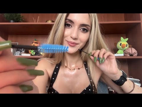 ASMR doing tiny things near your face until you fall asleep