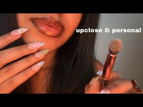 ASMR~ Upclose Face Tracing w/ Mouth Sounds & Personal Attention on YOU  🤍