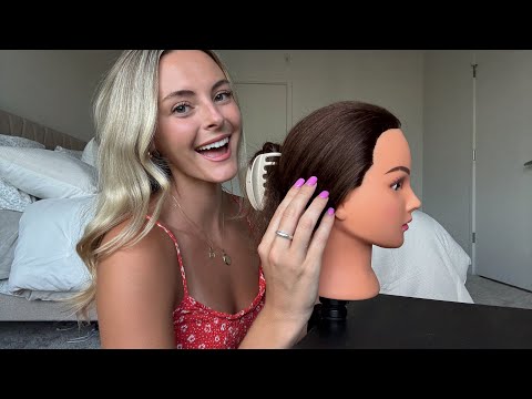 ASMR | Girl that’s OBSESSED with you plays with your hair in class Roleplay