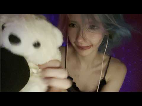 fast aggressive asmr. mouth sounds and doing ur makeup :D