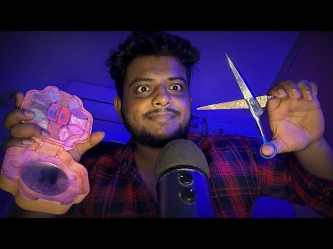 ASMR Fast And Aggressive Doing Your Makeup 💄 || ASMR Haircut Roleplay ✂️
