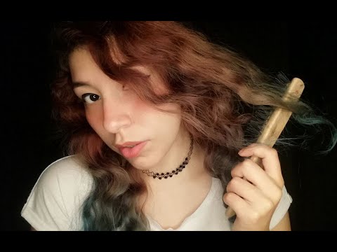 ASMR ESPAÑOL CEPILLANDO MI CABELLO / WHISPER, RELAXING HAIR BRUSHING &SCALP MASSAGE 💆👩