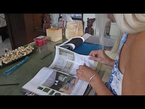 Asmr🌻🏘House & Garden Glossy Magazine  Fabric SamplesPage Squeezing, Turning, Whispered. Some Writing