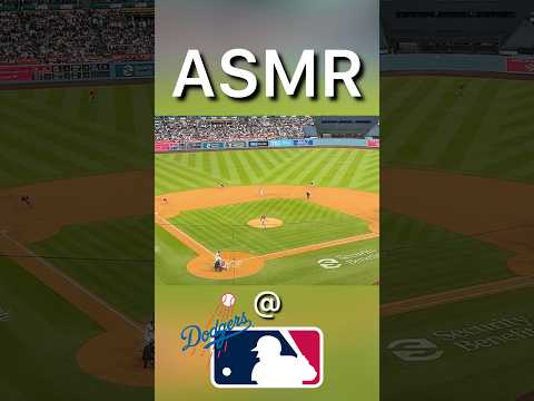 ASMR @ A DODGERS BASEBALL GAME ⚾️💤 #shorts #asmr #baseball