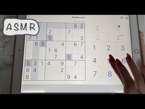 ASMR - Let's solve a few more SUDOKU puzzles in the iPad - Whispering