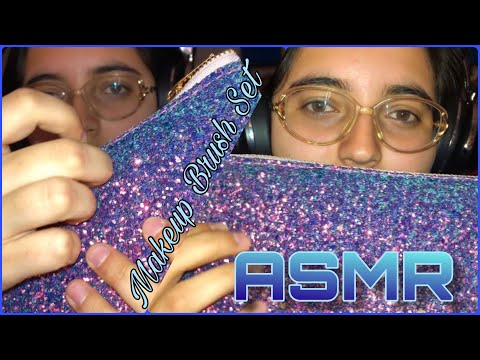 ASMR Makeup Brush Set Reveal! | Whispers & Mic Brushing