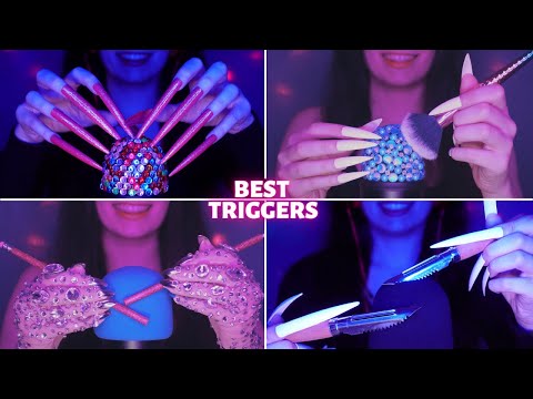 Asmr Sleep Triggers | Mic Scratching - Brain Scratching , Brushing & Massage - No Talking for Sleep