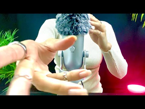 ASMR Whispering Positive Affirmations + Hand Movements + Mic Brushing