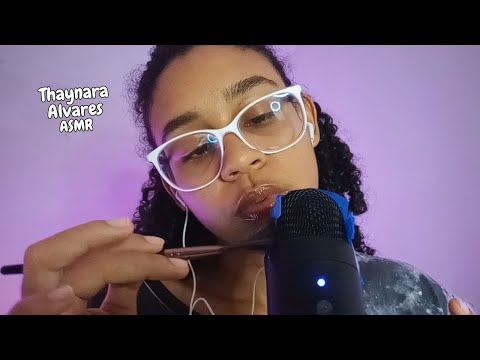 ASMR: Sons Relaxantes com Fita Adesiva , Sons de Boca, Pincel e Toques na Tela