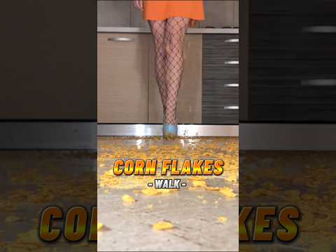 Pea vs. CornFlakes! High Heels Crushing Food! Oddly Satisfying ASMR