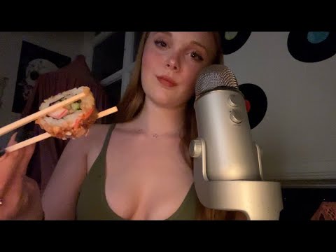 asmr sushi + chat about my day