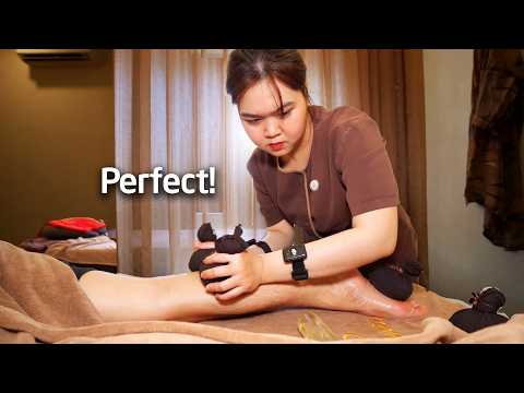 ASMR: Relaxing Massage, Herbal Compress & Head Massage for Deep Sleep