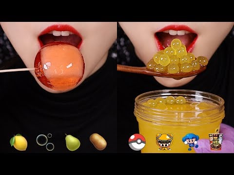EMOJI MUKBANG ASMR TIKTOK EMOJI FOOD CHALLENGE #43 🫧