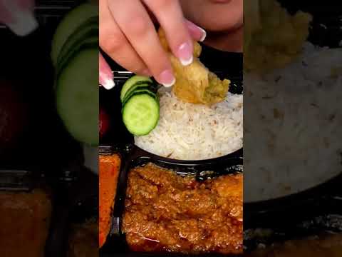 Indian Food Feast! 😋 #asmreating #asmrsounds #mukbang #shorts #indianfood