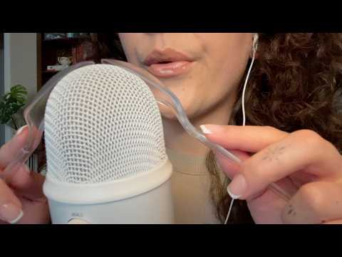 ASMR Spoon on Mic Trigger 🥄 Tingly Mouth Sounds