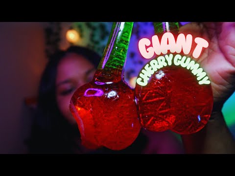 ASMR | Eating a Giant Cherry Gummy 🍒 | Intense Mouth Sounds for Ultimate Relaxation
