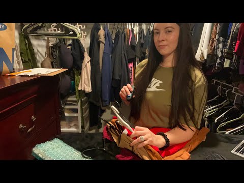 ASMR Clothing Store Role Play | Fabric Sounds, Scanning, Hanger Clinking, Writing, & Typing