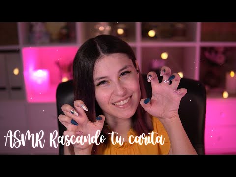 ASMR NO TALKING | Rascando tu carita y tapping con uñas extra largas | BlueYeti + Headrec