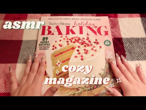 ASMR Holiday Baking Magazine🎄🍪 soft-spoken, page flipping, tracing, reading