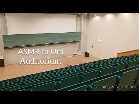 ASMR in an empty university auditorium (tapping & scratching)