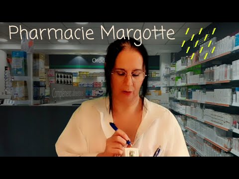 Asmr français Pharmacie Margotte   par un temps orageux !