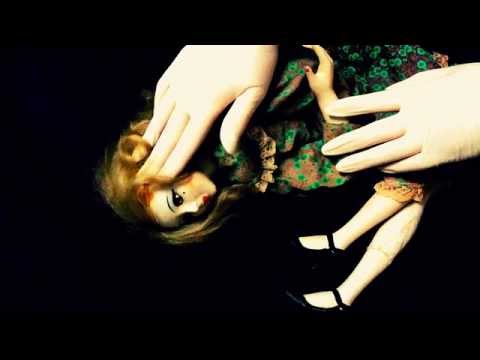 Latex gloved hands with a porcelain vintage doll  {{ ASMR }}