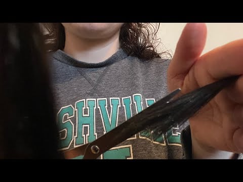 ASMR hair salon 💇‍♀️  haircut, oiling and invisible clips💆‍♀️ no tapping & no talking 