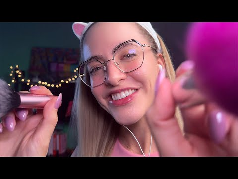 My first ASMR triggers video (and probably last) | tapping, brushing, whispering...