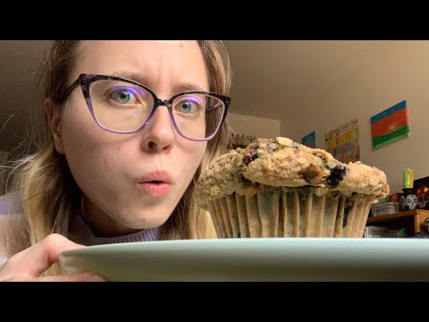 Mukbang ASMR: Celebratory Double Berry Muffin!