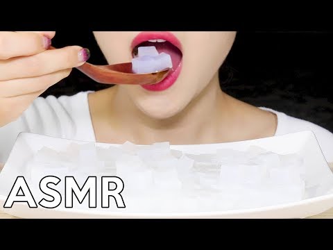 ASMR COCONUT JELLY (Nata De Coco) 코코넛젤리 (나타드코코) *Crunchy&Chewy* Eating Sounds 리얼사운드 먹방