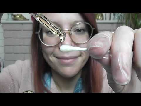 ASMR MEDICAL ROLEPLAY EXAMINATION | Ears Eyes Teeth Scalp Face Hair Stethoscope Gloves Plastic Apron
