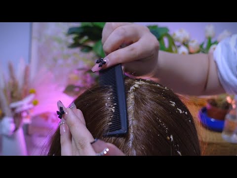 Herbal Treatment for Dandruff Removal Highlight Version | Scalp ASMR