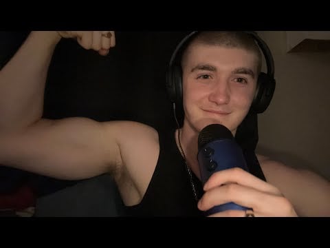 Close up whisper ramble (gym routine) ASMR 