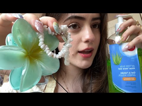 ASMR AMIGA TE PREPARA PARA LA PLAYA 🌴🐬