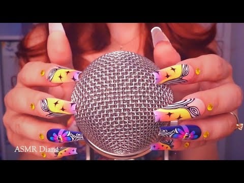 SATISFYING ASMR ✨ Decorated Hands, Long Nails & Mic Sounds