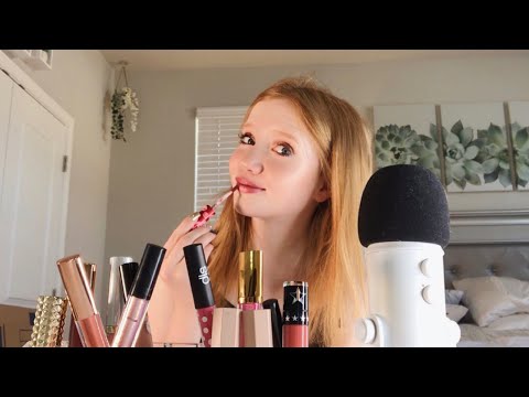 ASMR~ lipstick application | mouth sounds