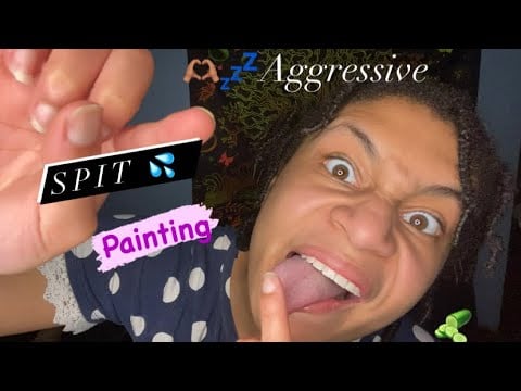 ASMR - Aggressive Spit Painting (Haley)