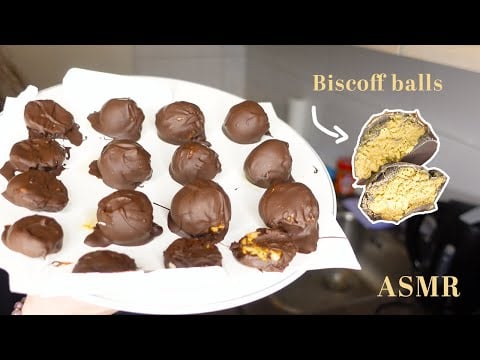 ASMR making Biscoff balls (these are so good and simple) | whispered voice over