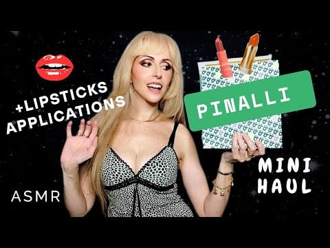 ASMR/MINI HAUL🛍️ PINALLI + LIPSTICKS APPLICATIONS💄👄 First impressions con voi 🥰 #maclipstick 