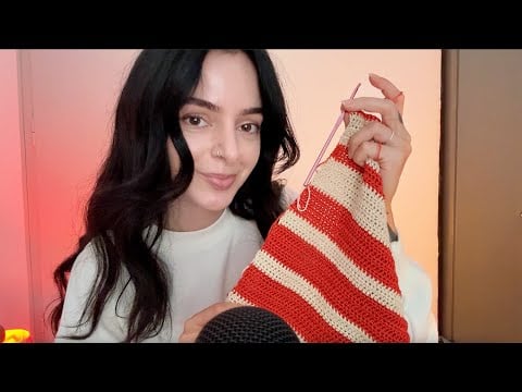 ASMR Crocheting & Cozy Ramble 🧶 Soft Spoken, WIP Show & Tell, Gentle Stitching Sounds
