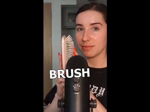 ASMR A-Z Triggers | Hair Brush (Whispering) #shorts