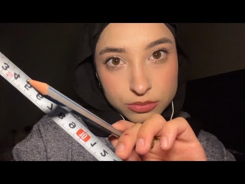 ASMR Measuring and Sketching Your Face(fast)
