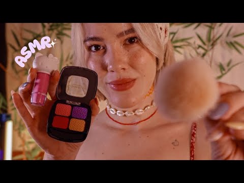 ASMR te maquiando de pertinho ✨💄 Sons em Camadas e Voz Suave