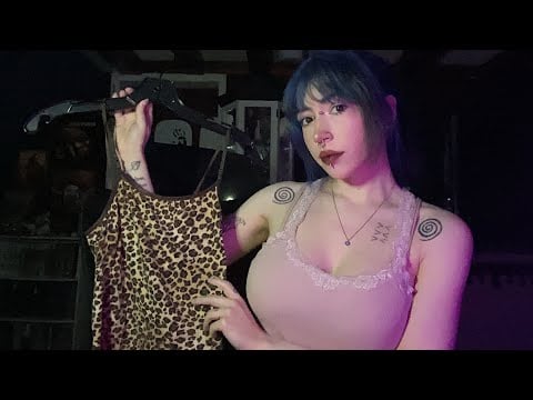 Thrift Store Try-On Haul ASMR | Fabric Scratching, Fabric Sounds, Whispering