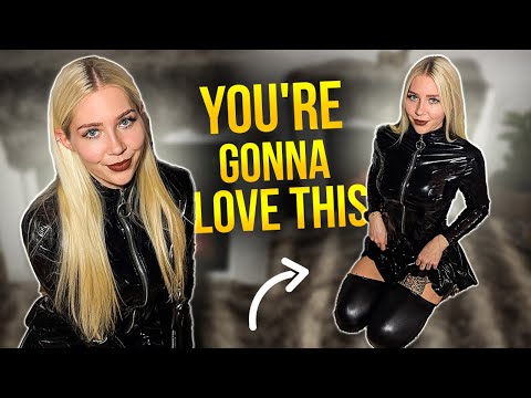 [4K USA ASMR] Latex Whispers 🖤 Zipper Sounds, Tactile Motion & Firelight Ambience | No Talking
